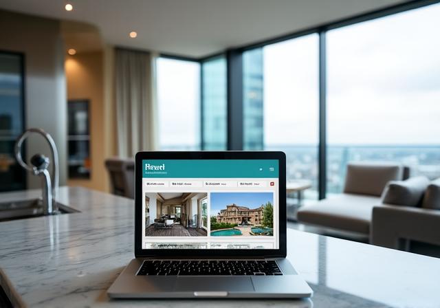 Real estate agent preparing listing PDFs