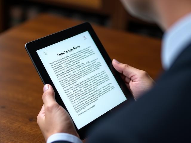 Legal professional reviewing contracts